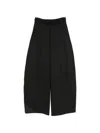 Max Mara Technical Cotton T-shirt Trousers With Elasticated Drawstring Waist In Black