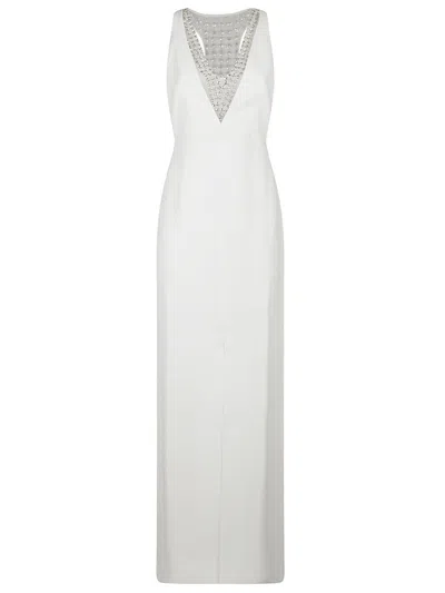 Max Mara Century Sequins Long Dress Clothing In White