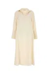 Max Mara Cream Stretch Silk Ossola Dress In Neutral