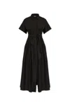 Max Mara Agoraio Midi Shirt Dress In Nero