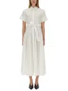 Max Mara Agoraio Cotton Chemisier Dress In White