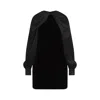Max Mara Silk Mini Dress With Elegant Cape Detail And Puff Sleeves In Black