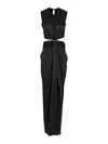 Max Mara Keyhole Back Sleeveless Dress Cut-out Detail In Black