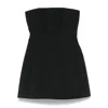 Max Mara Strapless Bustier Dress Side Pockets In Black