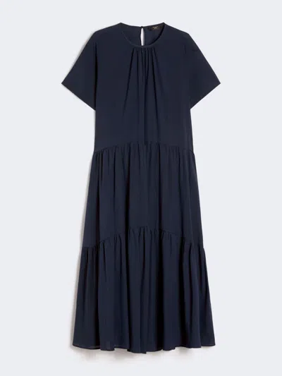 MAX MARA DRESS IN CANVAS WOMAN BLUE