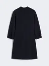 Max Mara Dress In Double-faced Wool And Cotton Jersey In Blue