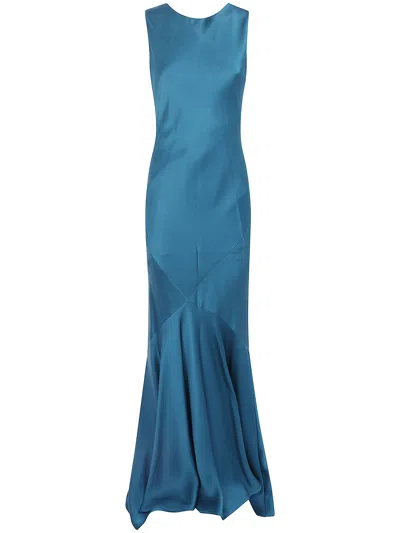 Max Mara Dress Long In Green