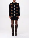Max Mara Maracas Knitted Dress Black In Black