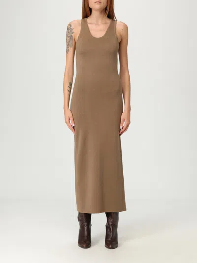 MAX MARA DRESS MAX MARA WOMAN COLOR BROWN,431559032