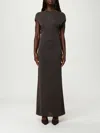 Max Mara Eschimo Pen-back Maxi Dress In Brown