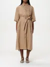 Max Mara Salute Midi Dress In Camel