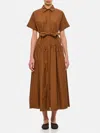 Max Mara Agoraio Popeline Dress In Earth