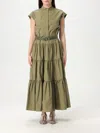 Max Mara Studio Dress Woman Green In Green