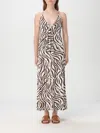 Max Mara Danilo Zebra-print Jersey Midi Dress In Ivory