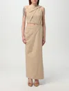 Max Mara One-shoulder Dress With Elegant Draping And Cut-out Detail In Leather