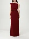Max Mara Crystal-embellished Asymmetric Maxi Dress In Red