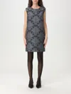 Max Mara Romania Baroque Jacquard Sleeveless Mini Dress In Wasser