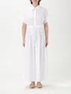 Max Mara Agoraio Cotton Chemisier Dress In White