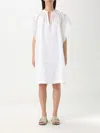 Max Mara Ruffled Short-sleeved Dress  Studio In White