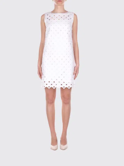 Max Mara Embroidered Woven Mini Dress In Gray