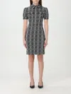 Max Mara Structured Geometric Mini Dress With Textured Fabric In White