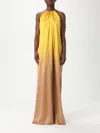 Max Mara Halter Neckline Backless Dress In Multi