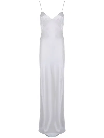 Max Mara Dress Silk "maroso" In White