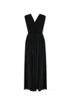 Max Mara Women Walter Long Dress In Stretch Jersey In Black