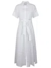 Max Mara Agoraio Cotton Chemisier Dress In White