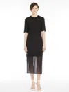Max Mara Dress With Chiffon Insert In Black
