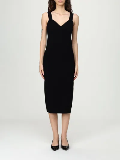 Max Mara Dress In Cotton Double Fabric In Black