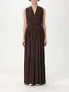 Max Mara Walter V-neck Maxi Dresses In Black