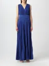 Max Mara Dress Woman Gnawed Blue In Blue