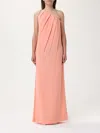 Max Mara Dress Woman Gold In Pink