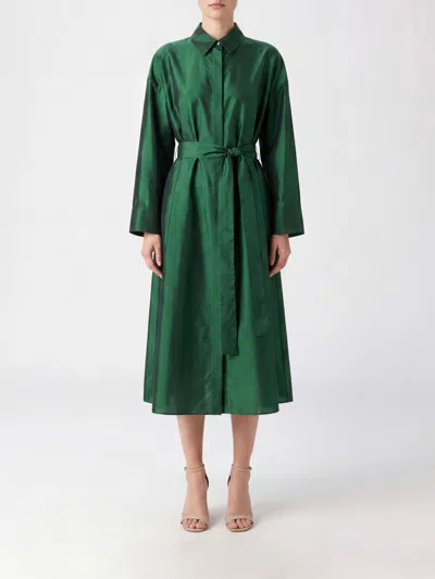 Max Mara Dress Woman In Green