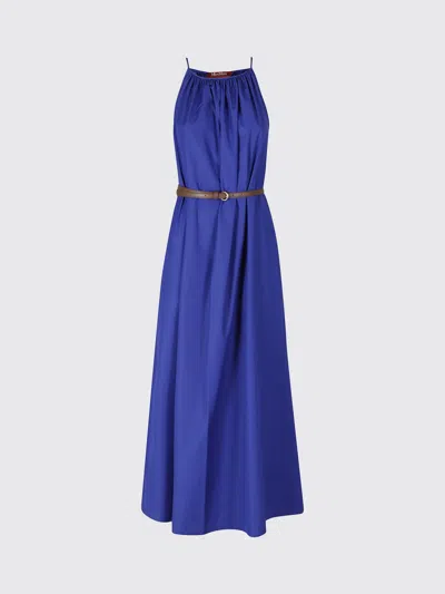 Max Mara Studio Elegant Navy Mini Dress For Women In Blue