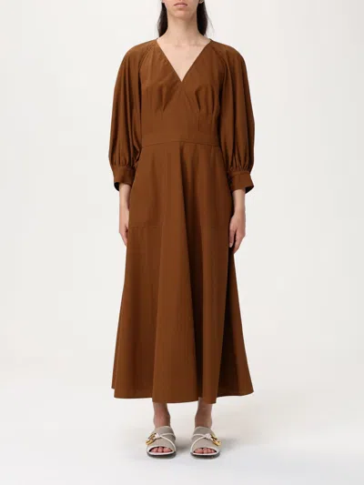 Max Mara Dress Woman Tobacco In Brown