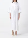 Max Mara Dress Woman White In White