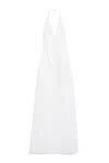 Max Mara Belted Cotton-blend Gabardine Maxi Dress In White