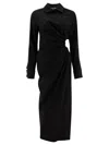 Max Mara Women's Collared Long Sleeve Shirt Dress In Black
