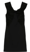 Max Mara Off-the-shoulder Viscose Jersey Dress In Black