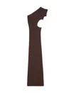 Max Mara One-shoulder Dress Featuring Cut-out Detail In Brown