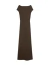 Max Mara Robe En Fil De Viscose Et Lurex In Brown