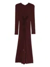 Max Mara Cherry Stretch Jersey Dress In Burgundy