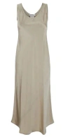 Max Mara Silk Midi Dress In Gray