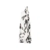 Max Mara Chiffon Dress With An All-over Printasymmetrical Neckline With Metal Detail On The Left Shoulder In White