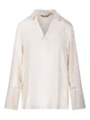Max Mara V-neck Blouse In Neutral