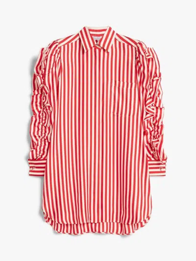 Max Mara Woman Mini Dress Red Size 6 Silk In White