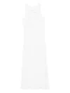 Max Mara Sleeveless Midi Dress In White