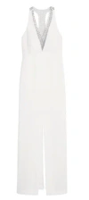 Max Mara Secolo Embellished V-neck Sleeveless Dress In White